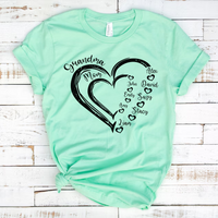 Nana's  Garden T-shirt, Gift Custom Name Gradma And Kids 123