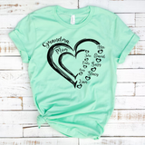 Nana's  Garden T-shirt, Gift Custom Name Gradma And Kids 123