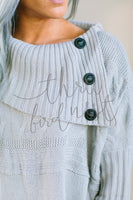 Drape Button Sweater nicE HT333