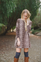 leopard tunic dress - animal print nicE HT