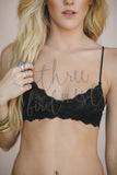 Plunge Lace Soft Bra (Black) nicE HT