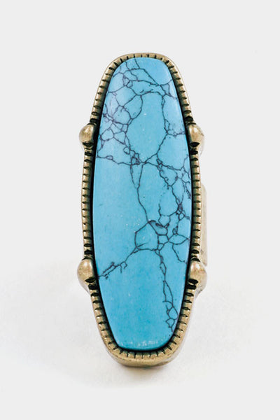 Oval Accent Turquoise Ring nicE HT