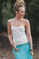 open back cami tank - cloud white nicE HT