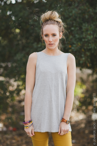 Draped Tank {Gray} nicE HT