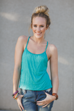 open back cami tank - rose nicE HT