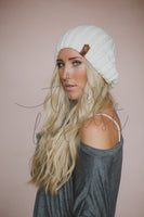 Just a Little Leather Beanie nicE HT HT_Mar_10_01