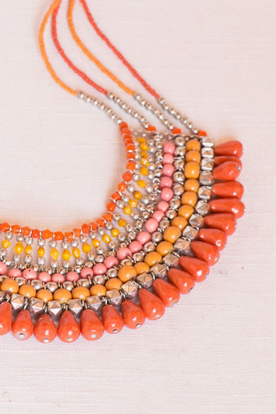 Indian Beaded Collar Necklace nicE HT