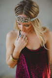 Peach Crystal Headpiece nicE HT