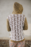 Stonewashed Laced Up Hoodie nicE HT
