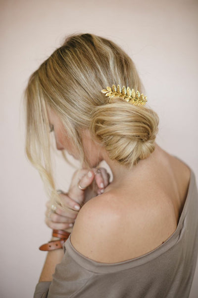 Gold Leaf Hair Comb nicE HT