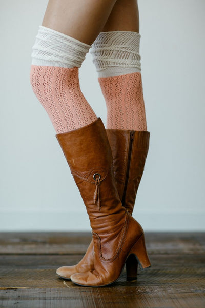 Color Block Socks {Peach} nicE HT
