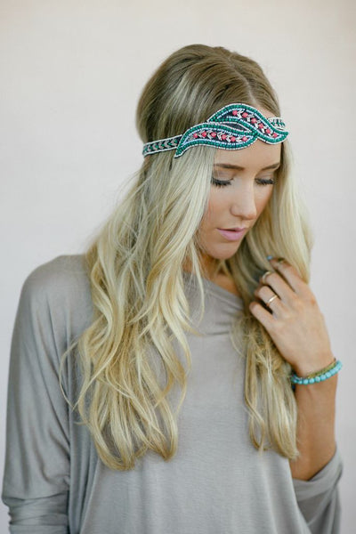 Beaded Leaves Headpiece nicE HT HT_Mar_10_02