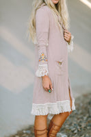 Embroidered Maxi Duster nicE HT