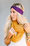 Mustard Knitted Loop Scarf nicE HT