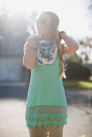 Lace Trim Tank Slip nicE HT