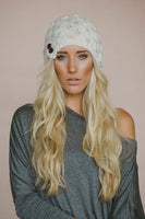 Ivory Boho Lace Beanie nicE HT HT_Mar_10_01