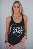 Bless Your Heart Graphic Tank Green nicE HT HT_Mar_10_02