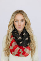 Vintage American Flag Scarf nicE HT