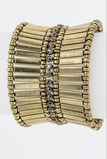 Golden Age Beaded Cuff nicE HT