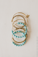 Gold + Turquoise Bangle Set nicE HT HT_Mar_10_02