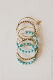 Gold + Turquoise Bangle Set nicE HT HT_Mar_10_02