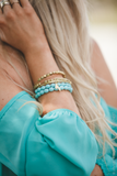 Gold + Turquoise Bangle Set nicE HT HT_Mar_10_02