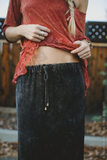 Stonewashed Gypsy Maxi Skirt nicE HT