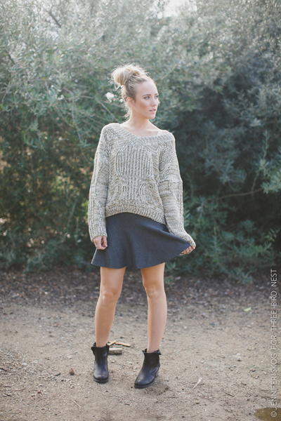 Circle Skater Skirt {Charcoal} nicE HT