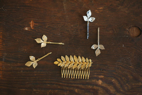 Gold Leaf Hair Comb nicE HT