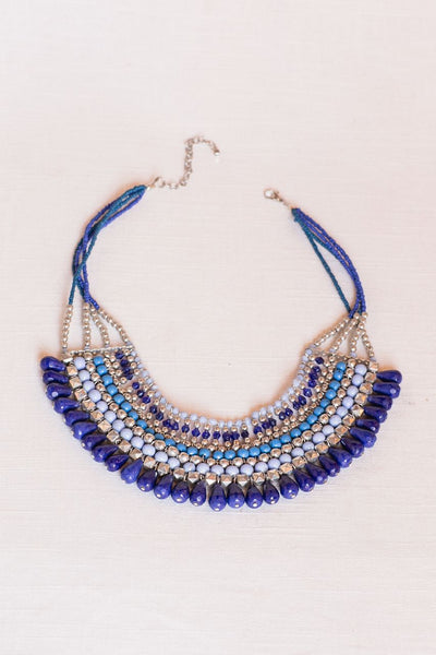 Indian Beaded Collar Necklace nicE HT