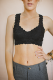 Peek-A-Boo Galloon Lace Bralette - Black nicE HT