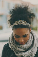 Peach Crystal Headpiece nicE HT